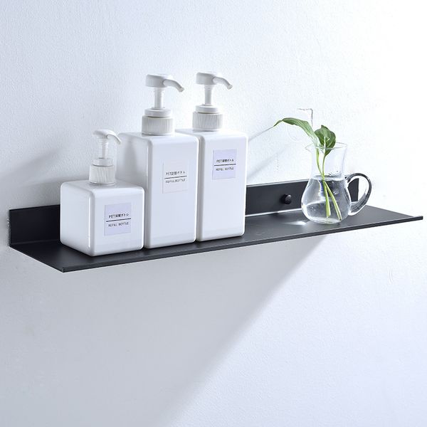 

black bathroom mirror front shelf matte bath storage rack 30/40/50/60cm shower shelves wall hanging bath rack for across tub