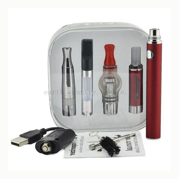 

EVOD 4 in 1 Starter Kit Vape Dab Pens MT3 Atomizer CE3 Dry Herb Wax Oil Pen 510 Thread Connector Ring 4in1 Kit