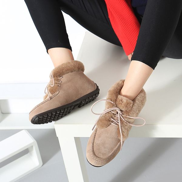 

women casual woman shoe cross women's shoes loafers with fur round toe female footwear slip-on winter dress moccasin new slip, Black