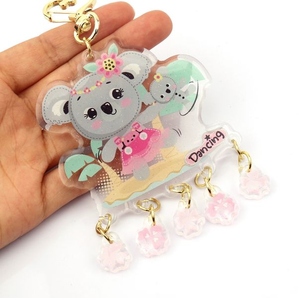 

vograce hanger charms clear acryl custom bedrukte transparante glitter epoxy sleutelhanger, maak uw eigen glitter sleutelhanger, Silver