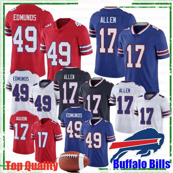 

2020 нью-джерси 17 джош аллен 49 tremaine edmunds джерси 91 oliver 25 lesean mccoy 12 джим келли тейлор томас tyrod футбол new, Black;red