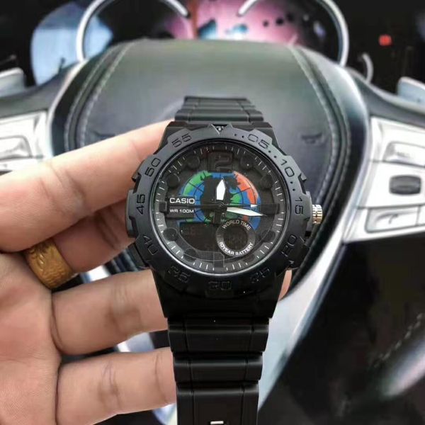 

new fashion luxury men's and women's watches rubber strap designer watches earth character dial sports watches, Slivery;brown