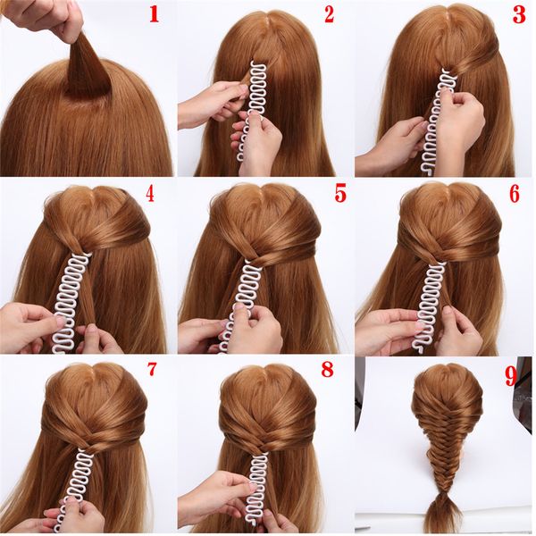 

new 6 styles lady french hair braiding tool weave braider roller hair twist styling tool diy accessories