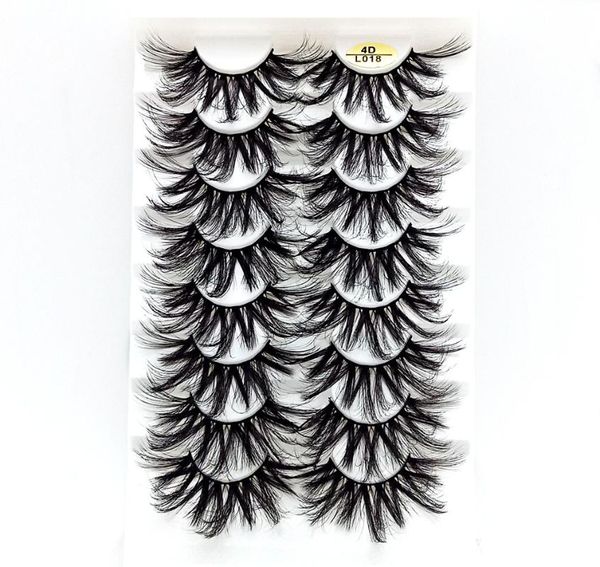 

8 pairs 3d mink hair false eyelashes 25mm long lashes extension thick wispy fluffy handmade eye makeup tools women beauty tools