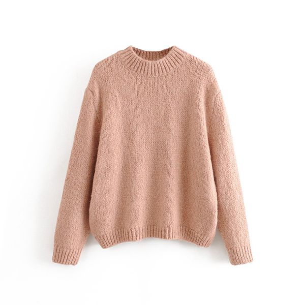 

huaxiafan loose comfortable sweaters women fashion casual o neck sweater women elegant long sleeve sweaters for female ladies, White;black
