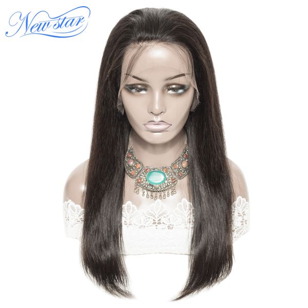 

hd lace front wig brazilian straight human hair wig new star virgin human hair lace wigs customized 13x4 hd frontal, Black;brown