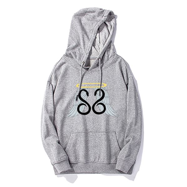 

e-baihui brand men hoodie sweater streetwear men's print angel wings hoodie sweatshirt casual long sleeve sweater wt-1128, Black
