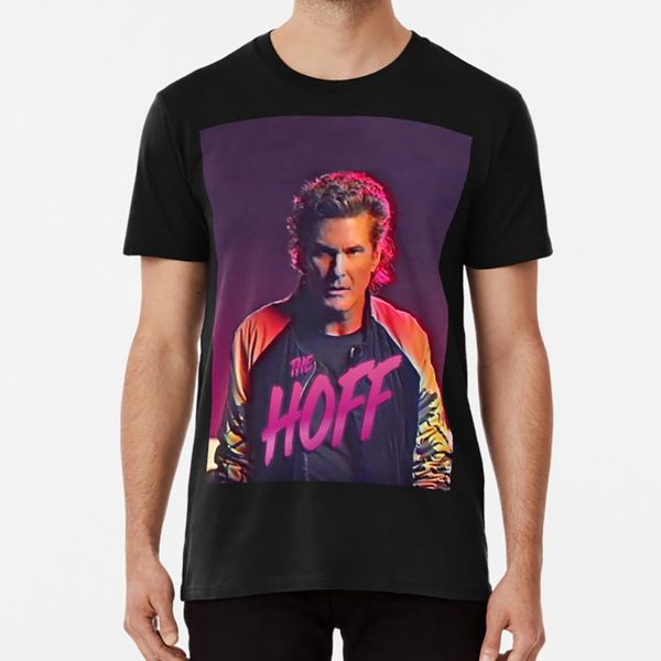 

the hoff - david hasselhoff retro allover patten t shirt david hasselhoff pattern shirt allover all over neon retro, White;black