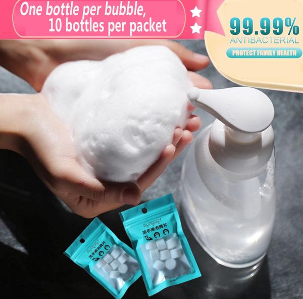 

10 pcs diy natural foaming hand sanitizer effervescent tablets hand wash foam instant antibacterial disinfectant tablets