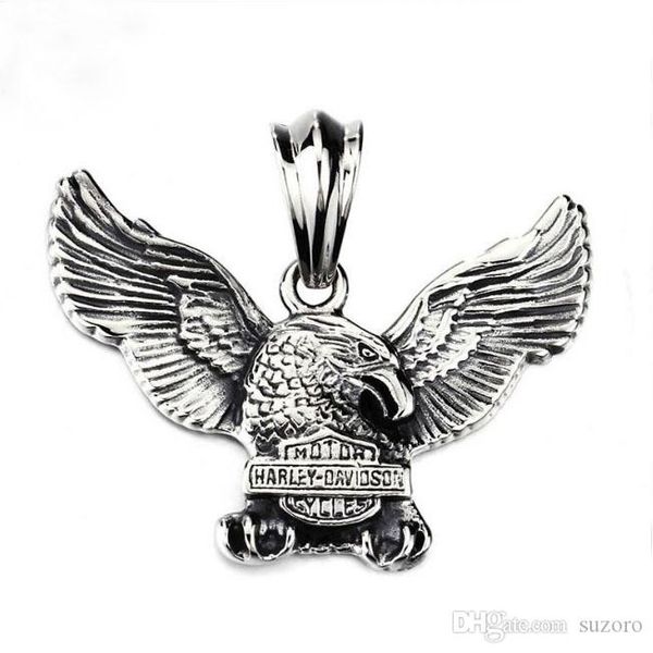 

eagle wings ожерелье punk gothic буквенное harley титановые подвески аксессуары, Silver