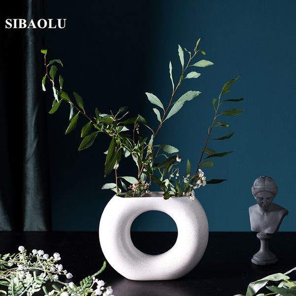 

nordic morandi ceramic vase creative crafts artistic decor flower vase home decoration accessories for wedding decoration