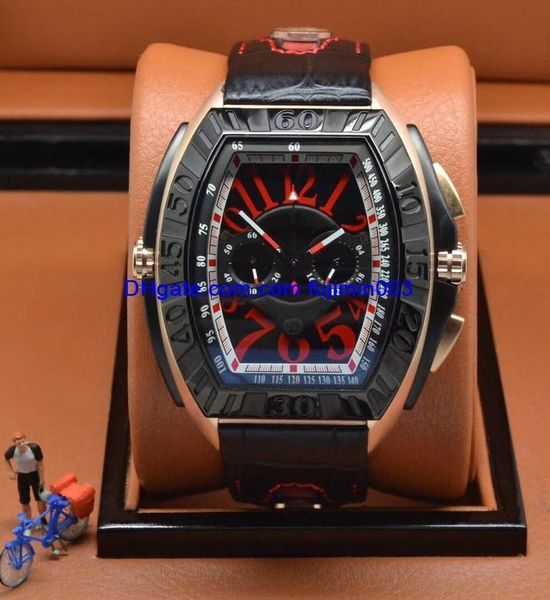 

2020 luxury watch frank mulier quartz os movement men big size watch including button width 54 .5 small dial use button working 0354, Slivery;brown