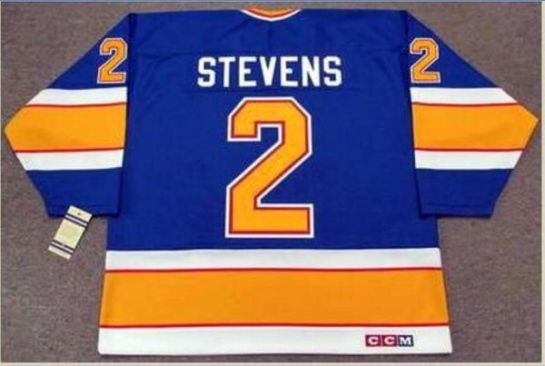 

custom men youth women vintage #2 scott stevens st. louis blues 1990 ccm hockey jersey size s-5xl or custom any name or number, Black