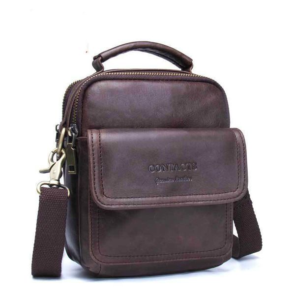 

leisure man single shoulder package oblique satchel genuine leather male bag brown handbag designer tote crossbody new design ing