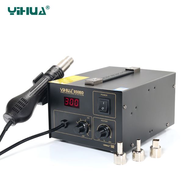 

yihua 850bd pcb smd temperature controlled air rework station repairing laping