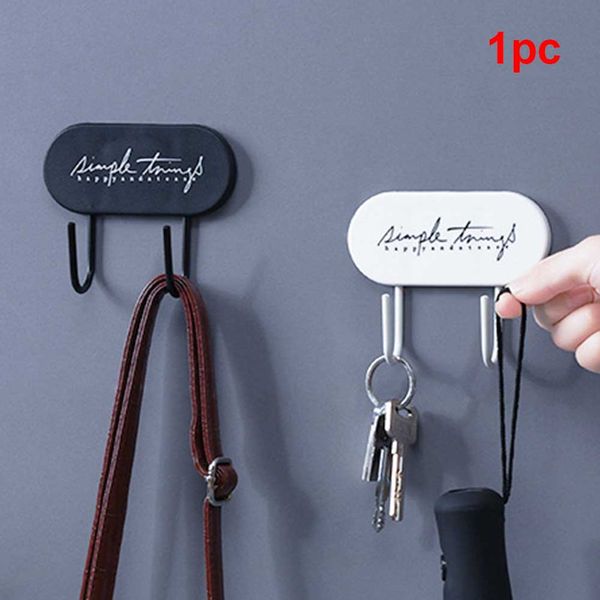 

punch hook coat rack abs clothes towels organizer bathroom kitchen easy install hats dual hanger home decoration