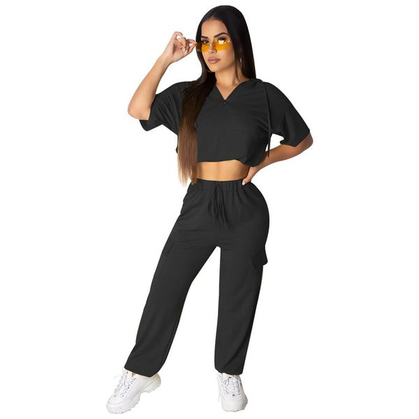 

jenyage женщины 2 шт наборы одежду 2019 runway crop толстовки топ и брюки casual партии sexy summer matching двухкусочный брюки set, White