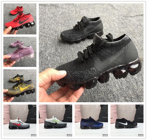 

2019 baby kid knitting portable kids running shoes children 2018 cushion sports shoes boys girls training sneakers, Black