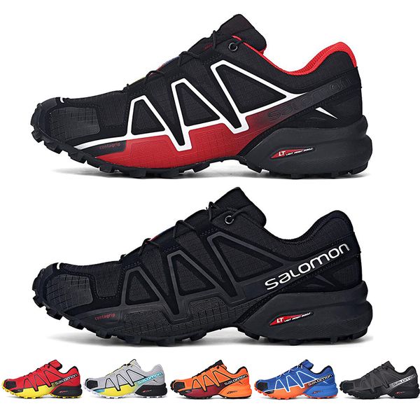 

2019 Salomon Speed ​​Cross 4 IV CS черный синий оранжевый красный обувь для ходьбы Дышащий чел