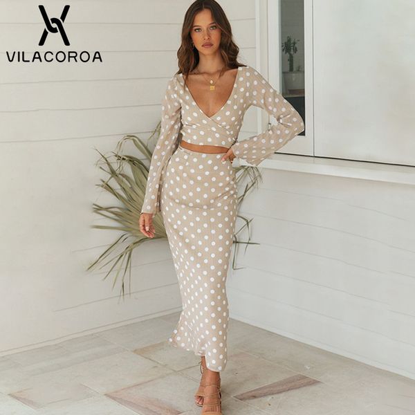 

sashes v-neck clothing set women's pullover polka dot ankle-length pajamas women's fashion commute conjunto dos piezas mujer, White