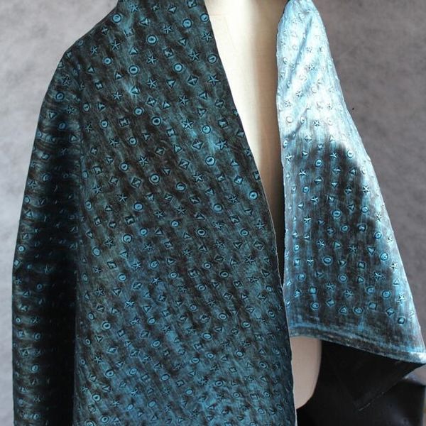 

140cm rock roll blue black rivet clothing pu leather patchwork cotton fabric christmas party coat jacket overcome textiles fabric c721, Black;white