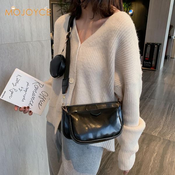 

3pcs bags for women fashion pu leather shoulder bag shoulder crossbody bag clutch composite set dropshipping