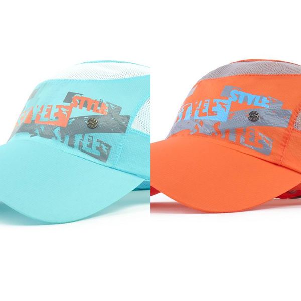 

gbcnyier 7-12 лет ребенок твердые летние бейсболки snapback quick dry mesh cap дышащая шляпа солнца кости masculino дальнобойщик, Blue;gray