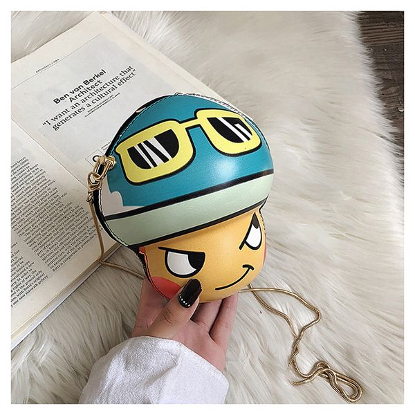 

cool mushroom mini bag women's cartoon cute printed ladies' bag chain messenger