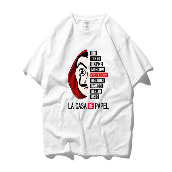 

la casa de papel 100% лопок ђболка мђжин забавнй мђлилм денги heist tshirt дом бђмаги, White;black