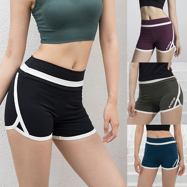 

yoga outfits womens summer letter printing sports shorts running fitness slim-quick-drying leggings briefs athletic breathable, White;red