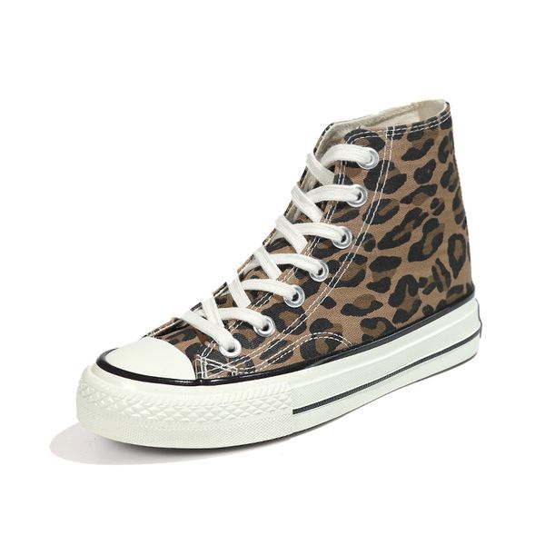 

women high canvas platform vulcanized shoes woman leopard sneaker thick bottom lady trainers female footwear chaussure femme, Black