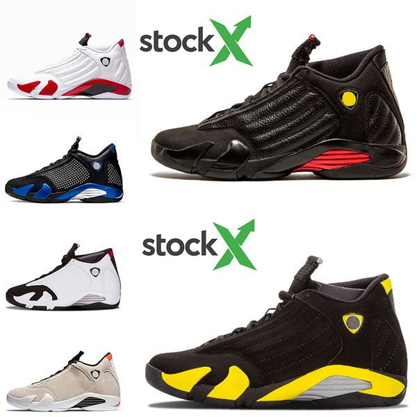 

stock x new 14 14s black toe fusion varsity red suede db doernbecher men basketball shoes candy cane last sthunder dmp sneakers