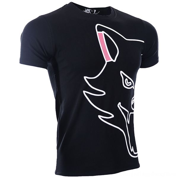 

новые поступления fightwear wolf печать фитнес shortsleeve рубашка mma fightingshirt муай тай бокс спорт бокс mens wear спортивное открытый, Black;red