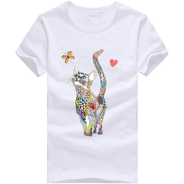 

cartoon mama female harajuku super cat 2019 clothes funny summer shirt women t plus size t-shirts t-shirt tshirt white fashion rvtpt, Black