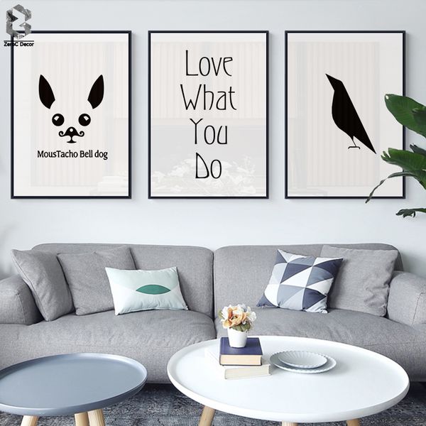 

nursery animal posters wall art canvas printed wall decor minimalism scandinavian quotes picture for kids bedroom decoration
