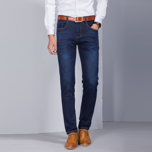 

2016 mens jeans men's jeans with elastic casual men long trousers pants plus size 29-48 yf3818-1, Blue