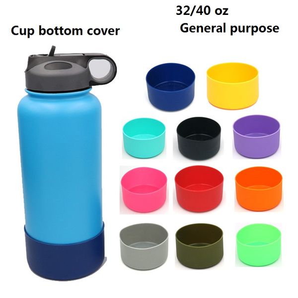 Garrafa de água Tampa Da Luva de Silicone Macio Silicone Flask Boca Larga Vacuum Garrafa de Água Tampa Inferior Viagem Pet Bowl para Tigela de Comida de Gato Cão