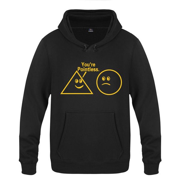 

you're pointless funny math funny novelty sweatshirts men 2018 mens hooded fleece pullover hoodies, Black