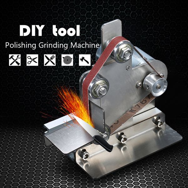 

multifunctional ac 110-240v grinder mini electric belt sander diy polishing grinding machine cutter edges sharpener