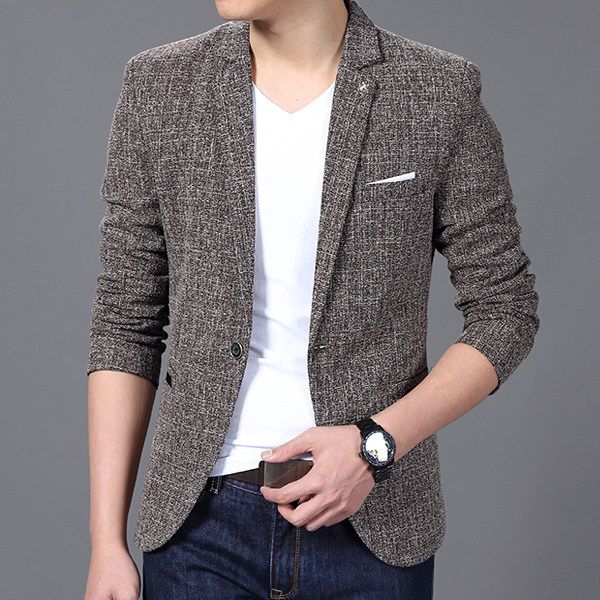 

blazer men 2018 men's fashion brand solid linen personality pocket male single-breasted single button terno masculino 3xl fiwyrn, White;black