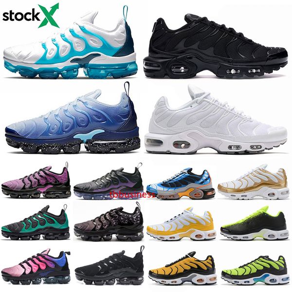 

stock x tag tn plus running shoes for men triple black white women sneakers mens rainbow lemon lime silver gradient trainer sports shoes