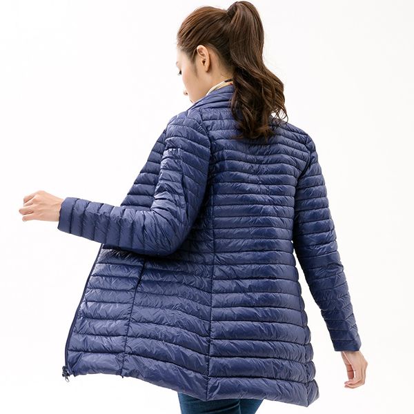 

90% белая утка вниз пальто зимы женщин пальто куртки ultra light теплый parka женщина длинные куртки пальто женщины повседневная ветровки ou, Black