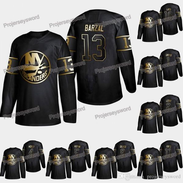 

New York Islanders Mathew Barzal 2019 Golden Edition Jersey Thomas Greiss Nick Leddy Adam Pelech Denis Potvin Eberle Clark Gillies Jerseys