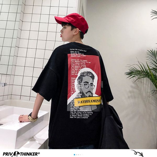 

man woman summer loose graphic t shirts mans printed short sleeve harajuku t-shirt 3-color male casual tees clothes, White;black