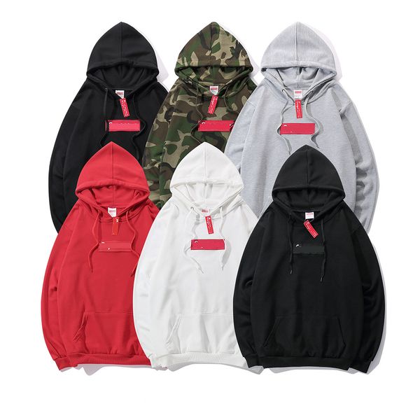 

suprême designer sweatshirt fashion men women trend brand hoodies outdoor casual couple hoodie classic camouflage sweater, Black