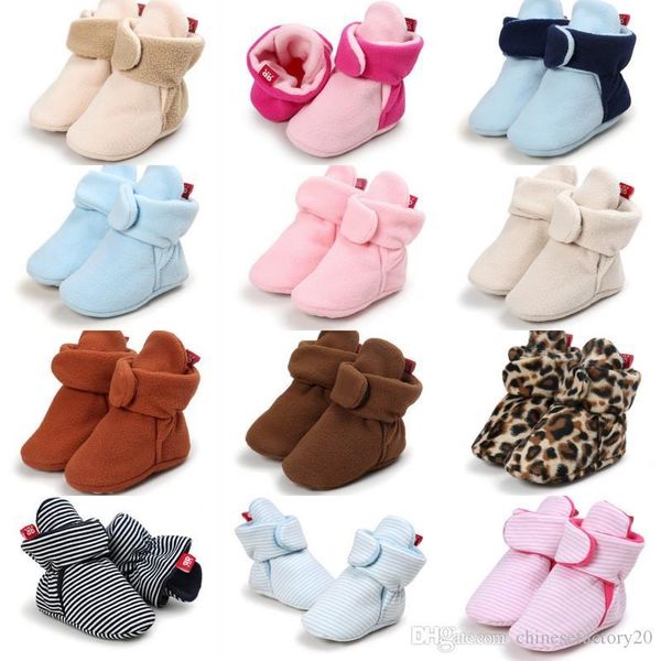 

baby winter shoes kids cotton boots infant boys girls stripe leopard high boots prewalker baby first walker shoes