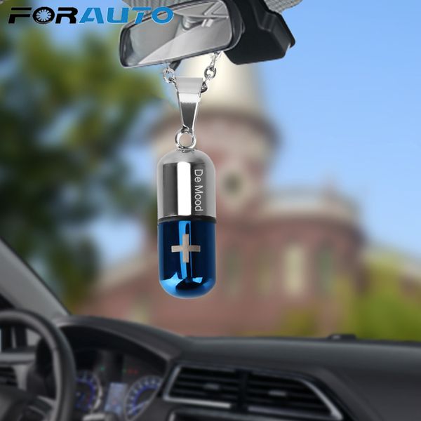 

air freshener car hanging perfume pendant empty capsule bottle for essential oils diffuser fragrance ornaments car-styling