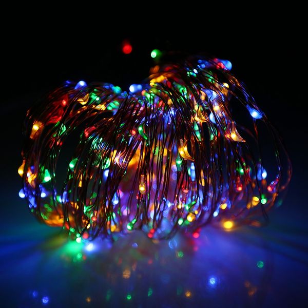 

солнечный приведенный в действие водонепроницаемый 200 светодиодов медный светильник строка дома двор рождественские украшения