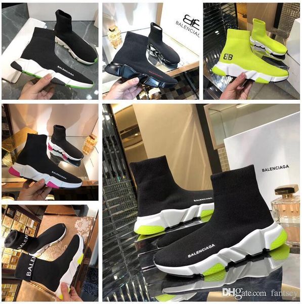 

Boxed color1 with tote bag certificate invoice men balenciaga women men women hoe peed tretch knit neaker