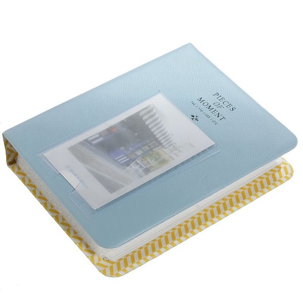 

64 pockets mini case storage for polaroid p fujifilm instax film size - blue